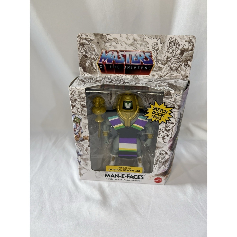 MATTEL MOTU Origin Sketchbook Series MAN E FACES 5.5" Figure Unpunched Card
